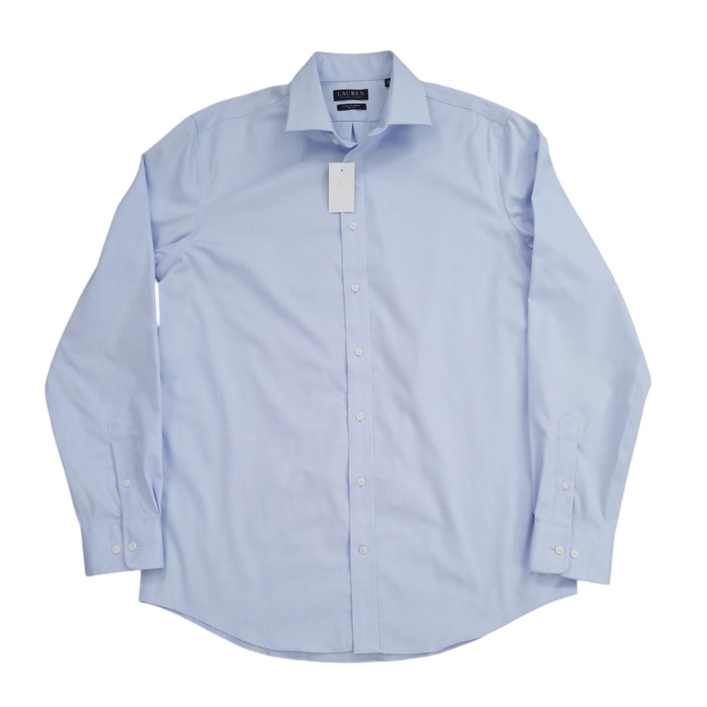 Lauren Ralph Lauren Men's Blue Stretch Tall Fit Long Sleeve Dress‎ Shirt 16.5